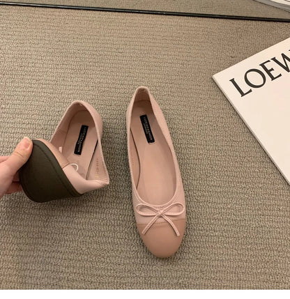 Bailamos Women Brand Ballet Shoes Fashion Bow In Autumn 2022Pregnant Women's Flats Casual Women's Dress Shoes Mujer