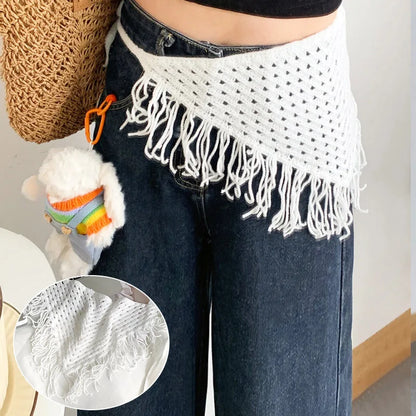 2026 HOT SALE! Y2K Women Lace Tulle Bandage Skirt Stacked Lace Half Skirt Layering Small Butt Curtain Flower Triangle Hair Scarf