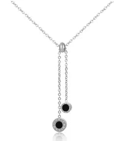 Stainless Steel Vintage Textured Delicate Necklace