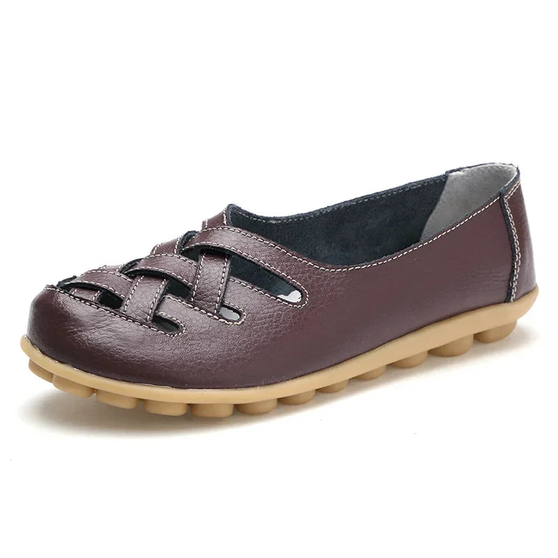 Women Shoes Summer Slip On Leather Casual Shoes Woman 2026 Loafers Women's Ballet Flats Women Moccasins Flat Shoes Female