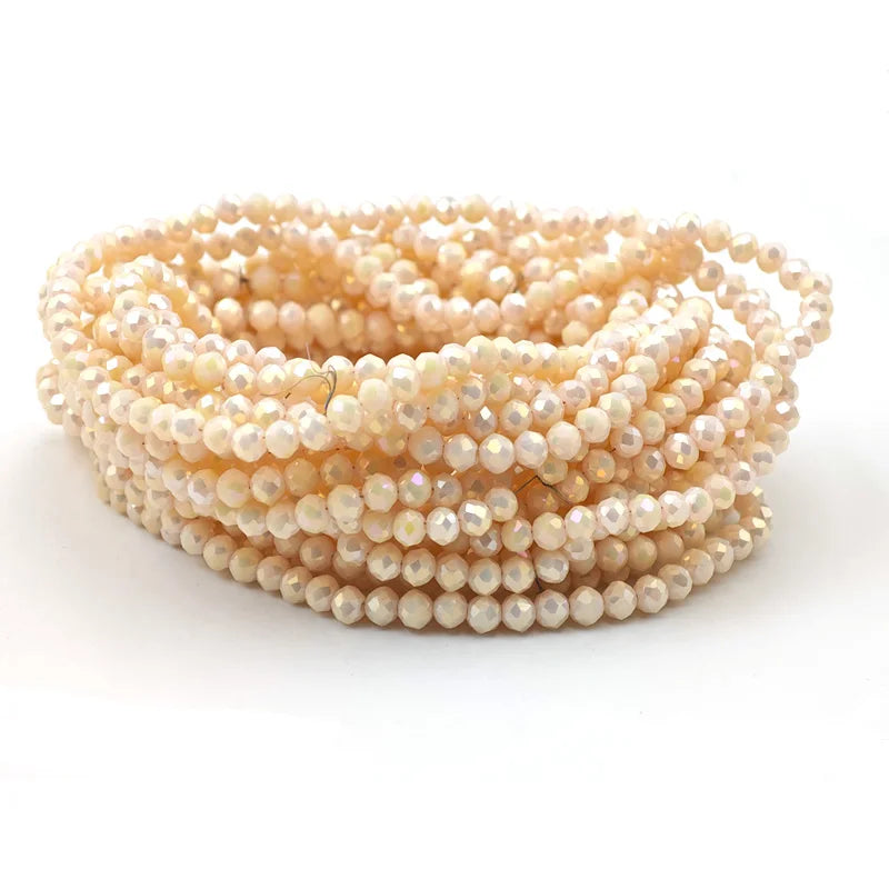 Colorful 2/3/4/6/8/10mm Austria Faceted Crystal Glass Beads For Jewelry Making DIY Accessories