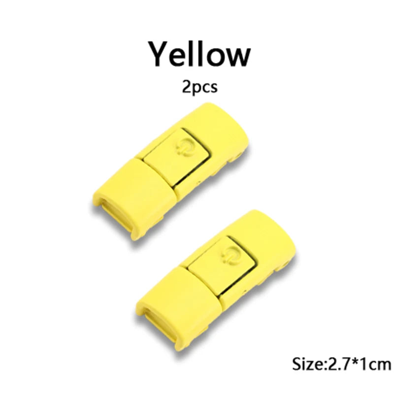 Switches Colorful Metal Buckle No Tie Shoe Laces Press Lock Shoelaces Without Ties Elastic Flat Shoelace Sneaker Kids Adult