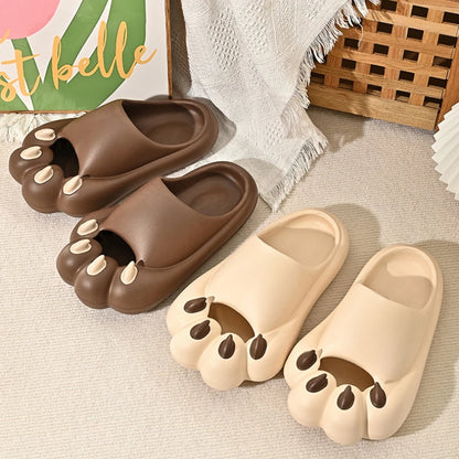 Cat Paw Claw Slippers Women Cloud Platform Funny Home Cartoon Cute Kawaii Summer Beach Soft Non Slip Flip Flops Men Ladies 2025