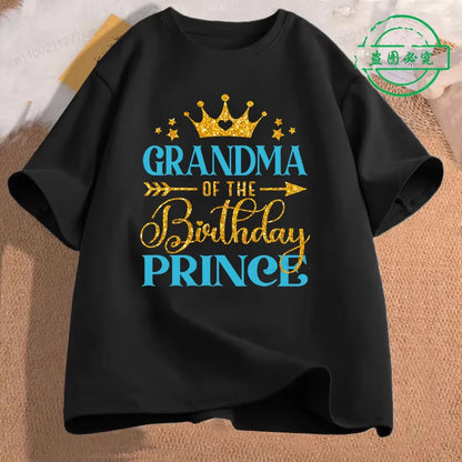 Family Matching Outfits Birthday Princess Girls Party T-Shirt Harajuku Shirts Parents Children Dad Mom T-Shirts Clothing