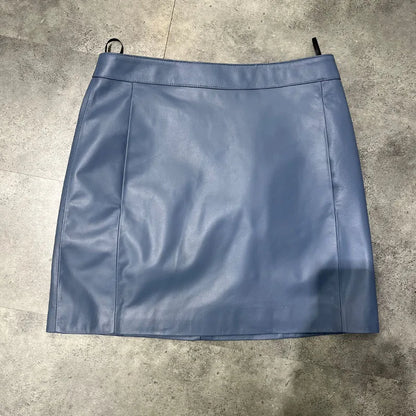 Sheepskin Leather Skirt Women 2026 Fashion New High Waist Skirt Spring Autumn Slim Mini Skirt Genuine Leather Shorts Boots Y2k