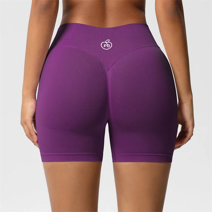 Women Bum Three Waist Sections Sports Shaping Shorts Seamless Sports Shorts For Women Cycling Jogging Fitness High Waist Push Up