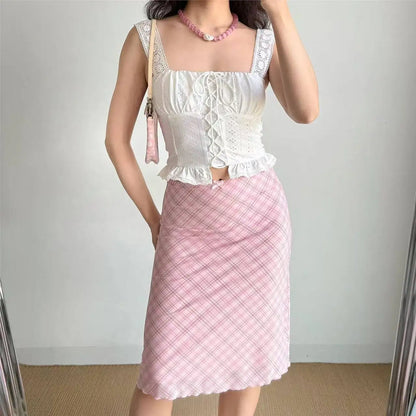 Women's Patterned Flared Skirt in Style Options