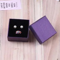 24 Square Jewelry Travel Organizer Gift Box with Black Sponge Eco Friendly Small Favors Ring Storage Box 5x5cm Cardboard Case