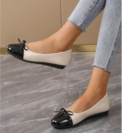 Women Flats Comfort Ballerina Shoes 2026 Summer New Shallow Mouth Non-slip Ladies Loafers Elegant Bowknot Women Single Shoes
