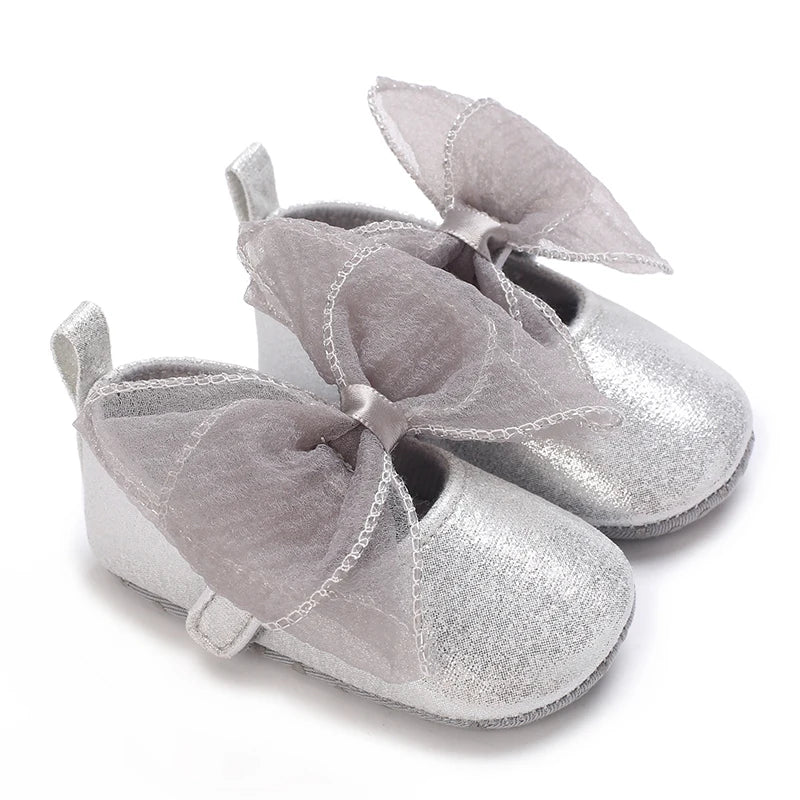 Infant Pre-Walker Shoes 0-1Year Baby Girls Princess Sandals Bowknot Soft Sole Elegant Formal Walking Shoes