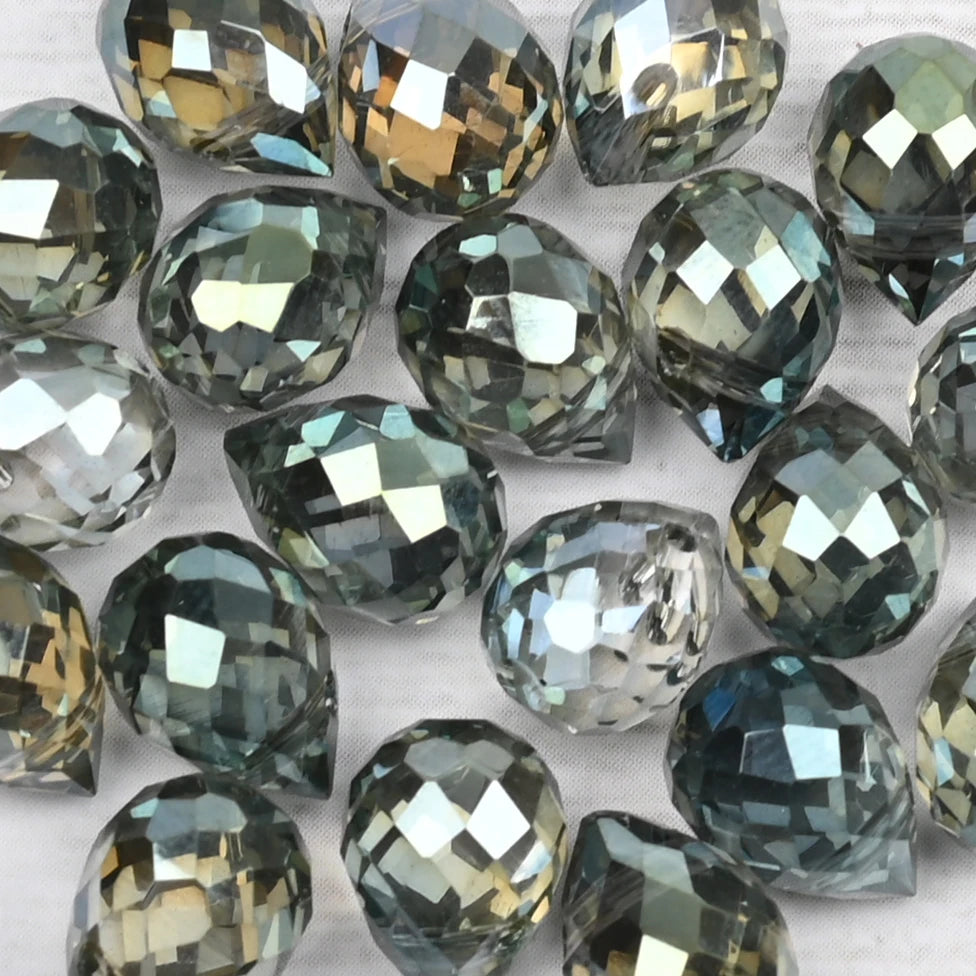 10*8mm Czech Crystal Waterdrop Beads Shiny Faceted Glass Strawberry Beads for Jewelry Making Needlework DIY Handmade Accessories