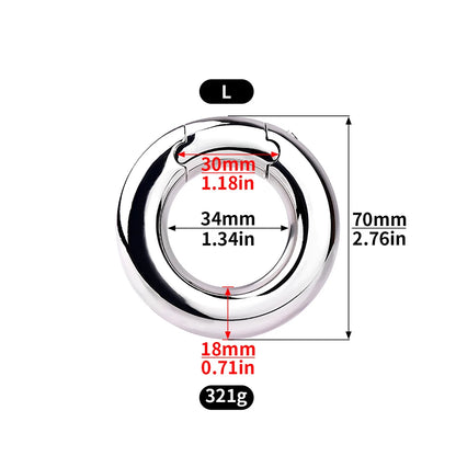 FRRK Weight Scrotal Ring Stainless Steel Ball Stretcher Metal Lock Ring Male Bondage Adult Intimate Personal Restraint Wear Toy