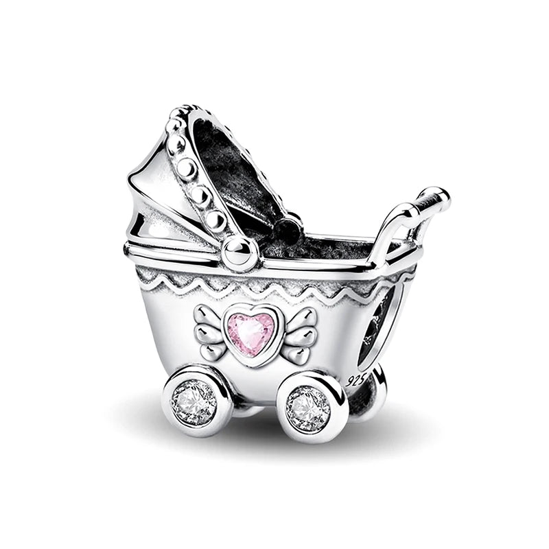 925 Sterling Silver Cute Crown Ship Bus Motorcycle Jeep Charms Bead Fit Diy Bracelet Bangle Making Gift Of High Quality Jewelry
