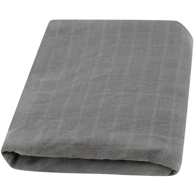 120x120cm Bamboo Baby Swaddle Blankets Solid Plain Color Baby Blankets Newborn Cotton Gauze Blanket Muslin Baby Bath Towel
