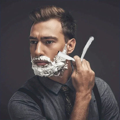 Manual Shaver for Men Barbershop Razor Stainless Steel Shank Is Easy To Use Safety Razor 1Pcs Shaving Razor with Blades