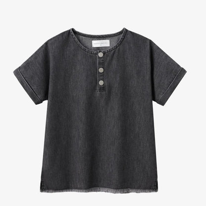 Clearance sale AS SS26 black denim collection 100% cotton high quality denim fabric kids family matching brother sister clothing