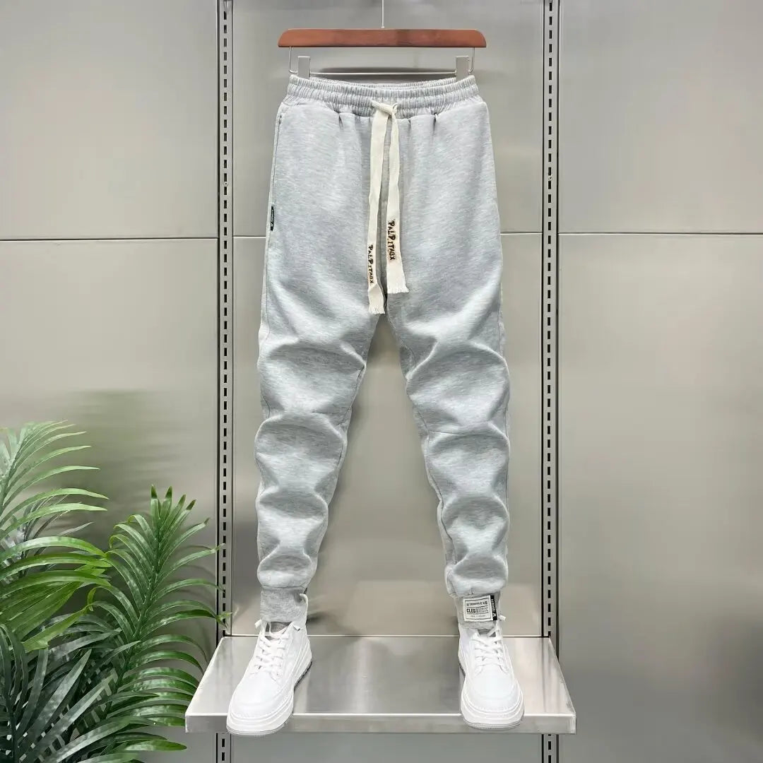 Men's Sweatpants Solid Loose Fit Mens Sweatpant Spring Fashion Orange Joggers Pants Unisex Elastic Waist Track Male Trouser 2025