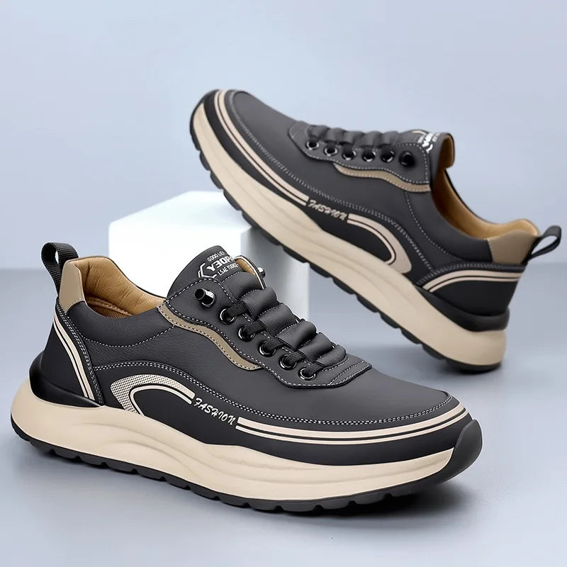 Mens Artificial Leather Casual Shoes Slip On Comfortable Breathable Lightweight Non Slip Waterproof Loafers for Wholesale