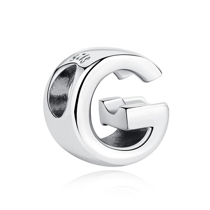 Original 925 Sterling Silver Charms Beads 12 Zodiac A-Z Letters Virgo Aries Fit Brand Bracelets Necklaces Jewelry For Women