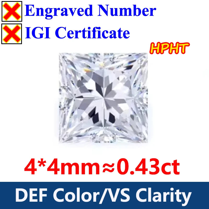 GH Color Oval HPHT Lab Grown Diamond No IGI Certificate 3EX DEF Color VS Clarity Pear CVD Lab Grown Diamond Gems