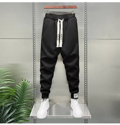 Men's Sweatpants Solid Loose Fit Mens Sweatpant Spring Fashion Orange Joggers Pants Unisex Elastic Waist Track Male Trouser 2025