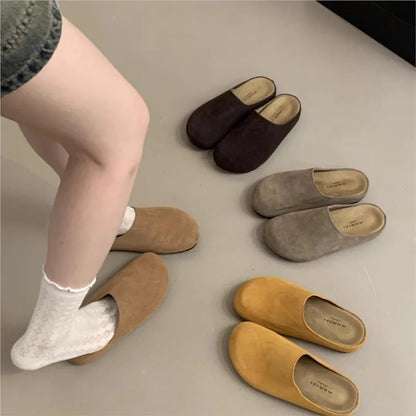 Women's Round-Toe Flat Mules