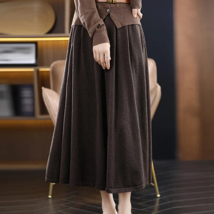 Autumn And Winter 100 Pure Wool Skirt Female High Waist A Word Hip Fishtail Skirt In The Long Slim Knitted Wool Skirt