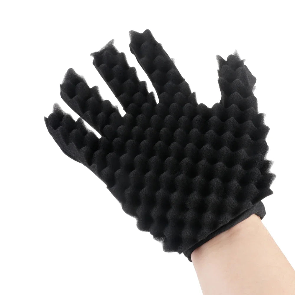 Afro Curly Hair Comb Barbershop Curling Net Comb Insert Comb Black Men Hair Curling Sponge Salon Hairdressing Styling Tools Set