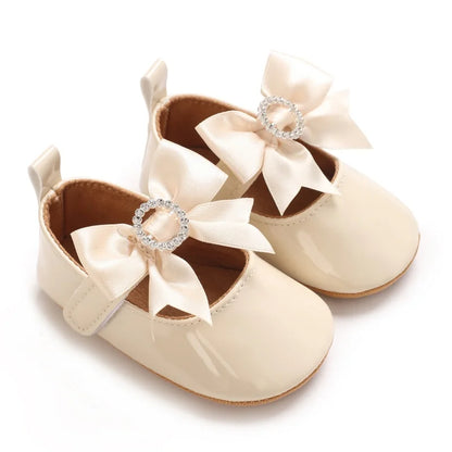 Infant Pre-Walker Shoes 0-1Year Baby Girls Princess Sandals Bowknot Soft Sole Elegant Formal Walking Shoes
