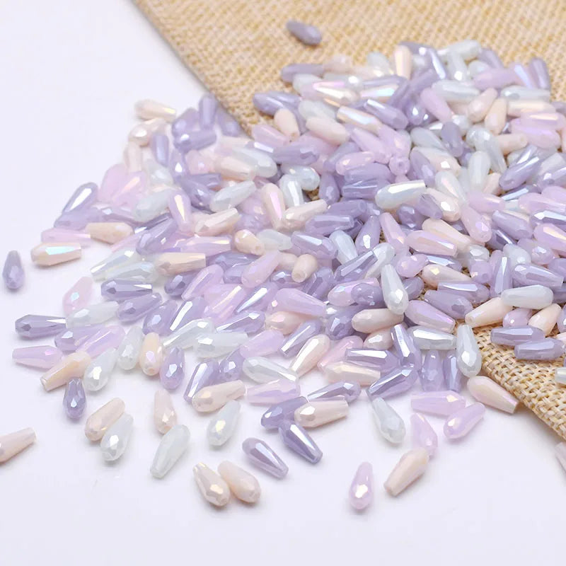 Multiple Styles Shapes Heterogeneous Multi-color Faceted Crystal Glass Beads for Jewelry Making DIY Necklace