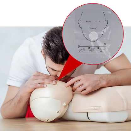 30-150PCS Disposable CPR Training Breathing Mask First Aid Resuscitator Face Shield Roll Rescue Kit for Emergency Use