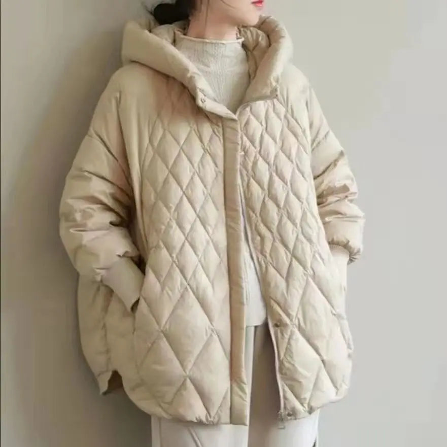 Women's Hooded Diamond-Quilted Jacket