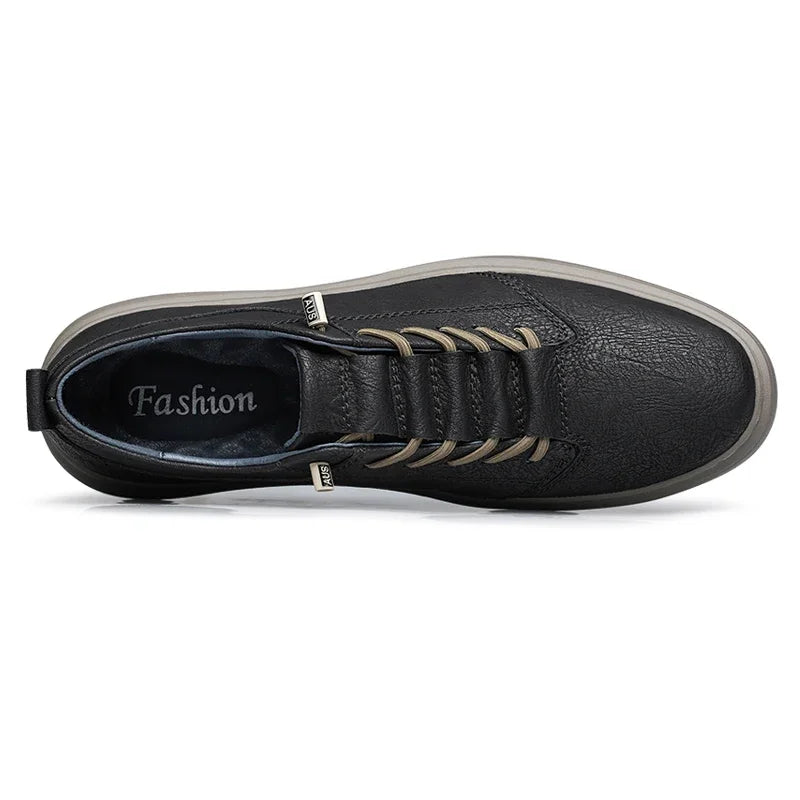 Brand Designer Men's Genuine Leather Casual Shoes Big Size: 36-47 Black Outdoor Oxford Shoes High-quality Business Sports Shoes