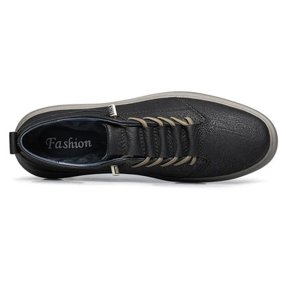 Brand Designer Men's Genuine Leather Casual Shoes Big Size: 36-47 Black Outdoor Oxford Shoes High-quality Business Sports Shoes