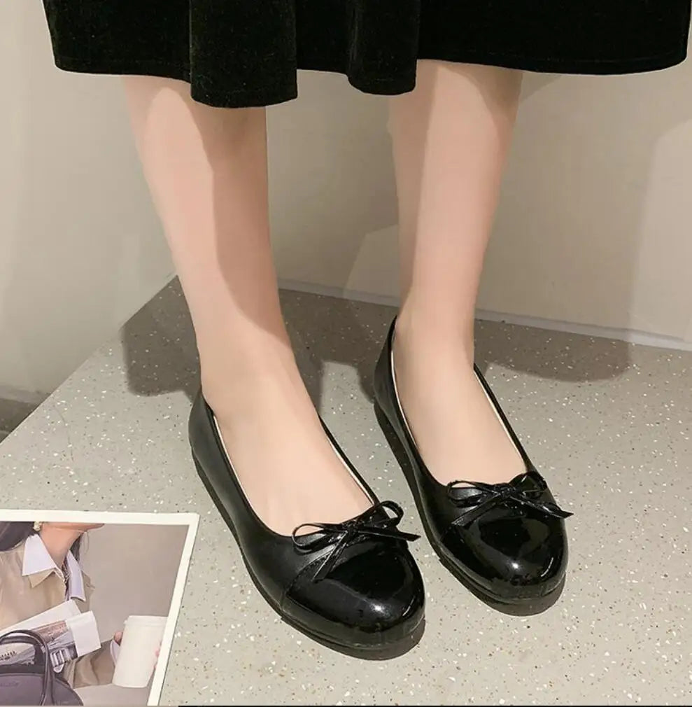 Women Flats Comfort Ballerina Shoes 2026 Summer New Shallow Mouth Non-slip Ladies Loafers Elegant Bowknot Women Single Shoes
