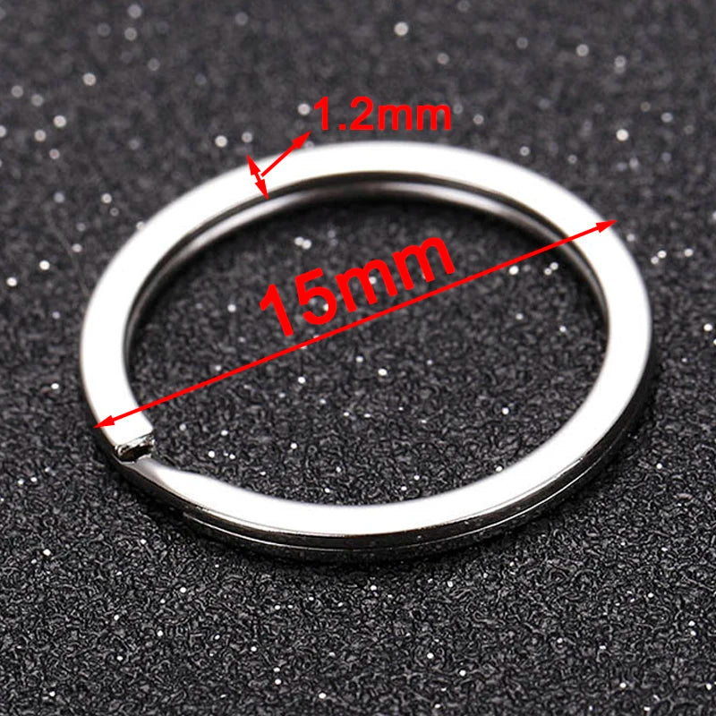 20pcs Metal Split Jump Rings Metal Hooks for DIY Keychain Pendant Making Accessory