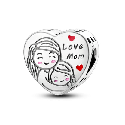 Charms Beads 925 Sterling Silver Tree of Life Peach Heart Sweet Love Charms Fit Pendants Bracelets Necklaces Women Jewelry Gift