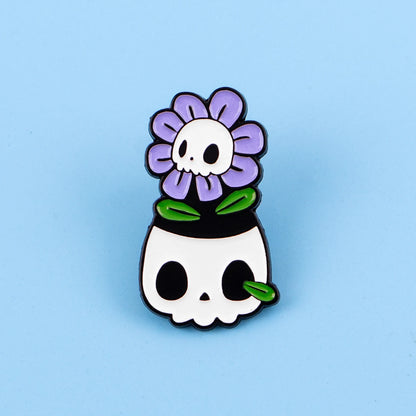 "One Day,We Will Wake Up To His Obituary" Enamel Pin Cartoon Skeleton Women's Brooches Fashion Lapel Badges Jewelry Friends Gift