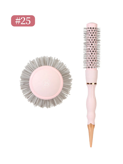 Professional Round Blow-Dry Brush for Hairdressers, Professional Curling Hot Barrel Comb, 5 Sizes, Suitable for Creating Stylish Curly Hairstyles, Suitable for Women's Styling, Blow-Drying, Curling, Smoothing, Short Hair, Med
