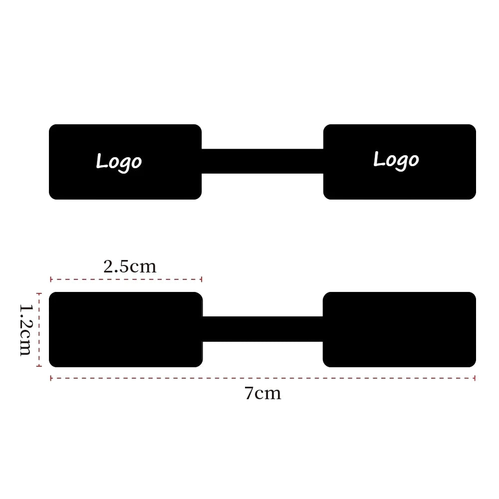 100pcs Square Head Bracelet Ring Logo Lable Custom Price Tag For Jewelry Display Making Packaging Accessories Finding Wholesale