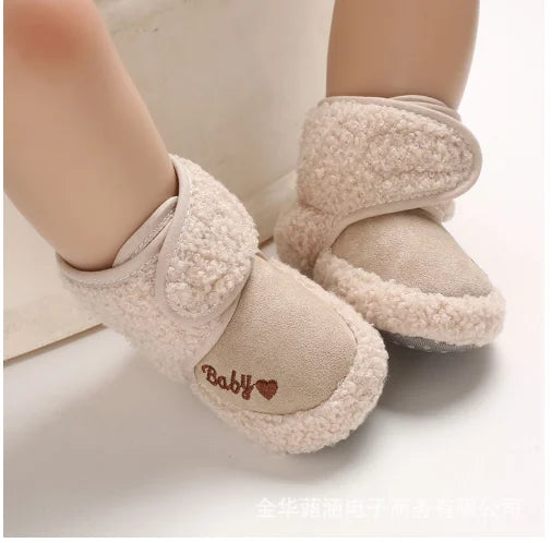Baby Walking Shoes 0 to 1 Year Old Baby Cotton Shoes Soft Soled Velcro Warm with Thick Winter Snow Boots Calzados Para Bebe
