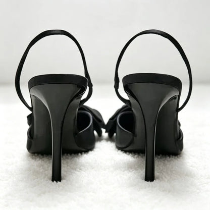 Women's Bow-Detail Pointed-Toe Slingback Heels