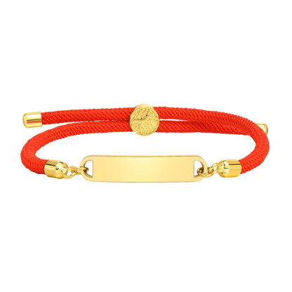 Custom Initial Letter Name Bracelet for Little Girl Boy, Personalised Birththday Gift, Red Thread Rope Bracelet Adjustable