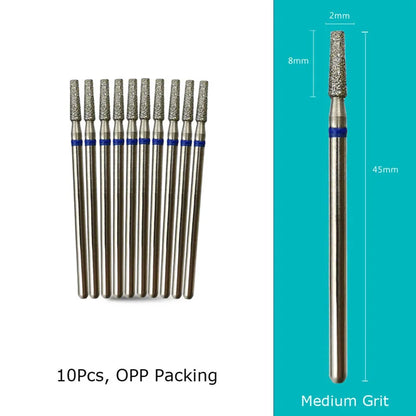 HYTOOS Nail Drill Bits Diamond Cutters for Manicure Cuticle Burr Milling Cutter for Pedicure Nails Accessories Tools