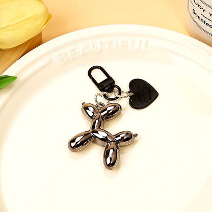 Cute Acrylic Cartoon Balloon Dog Keychains For Women Girls Bag Pendant Car Key Chains Fashion Jewelry Gift Decoration Accessory