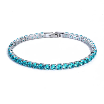 MxGxFam ( 19 cm 17 cm x 4 mm ) Promotion Gold Plated 18 k Multiple Colors Powder Zirconia Bracelet For Women Fashion Jewelry