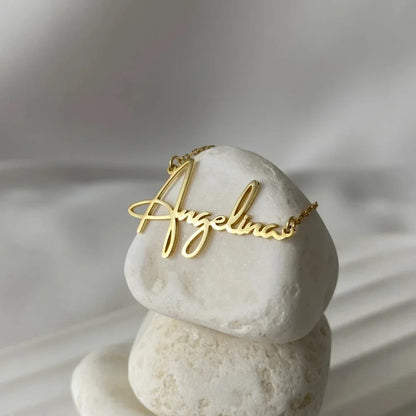 Personalized Name Necklaces For Women Fashion Jewelry Stainless Steel Custom Nameplate Dainty Necklace Gifts For Her