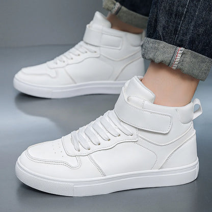 White Vulcanized Sneakers Men's Flat Comfortable Shoes Lace up Zapatillas Hombre Casual Walking Sneakers Plus Size 39-48