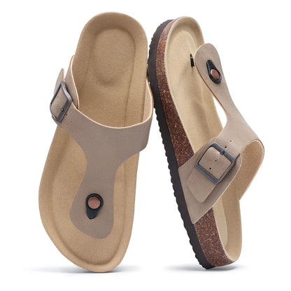 Crestar Women's Suede Clogs with Adjustable Strap Adult Fashion Cork Footbed Leather Mules New Outdoor Comfortable Potato Shoes