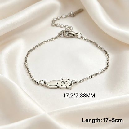 Cute Dachshund Dog Stainless Steel Bracelet for Women's Valentine's Day Commemorative Day Jewelry and Gift Wholesale